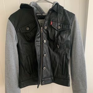 Levi’s Leather Hoodie Jacket